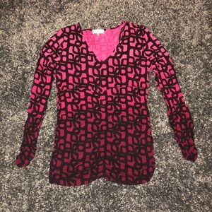 Calvin Klein long sleeve. Pink fade to maroon